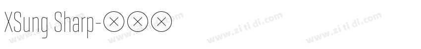 XSung Sharp字体转换